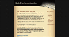 Desktop Screenshot of musicalartsinternational.org